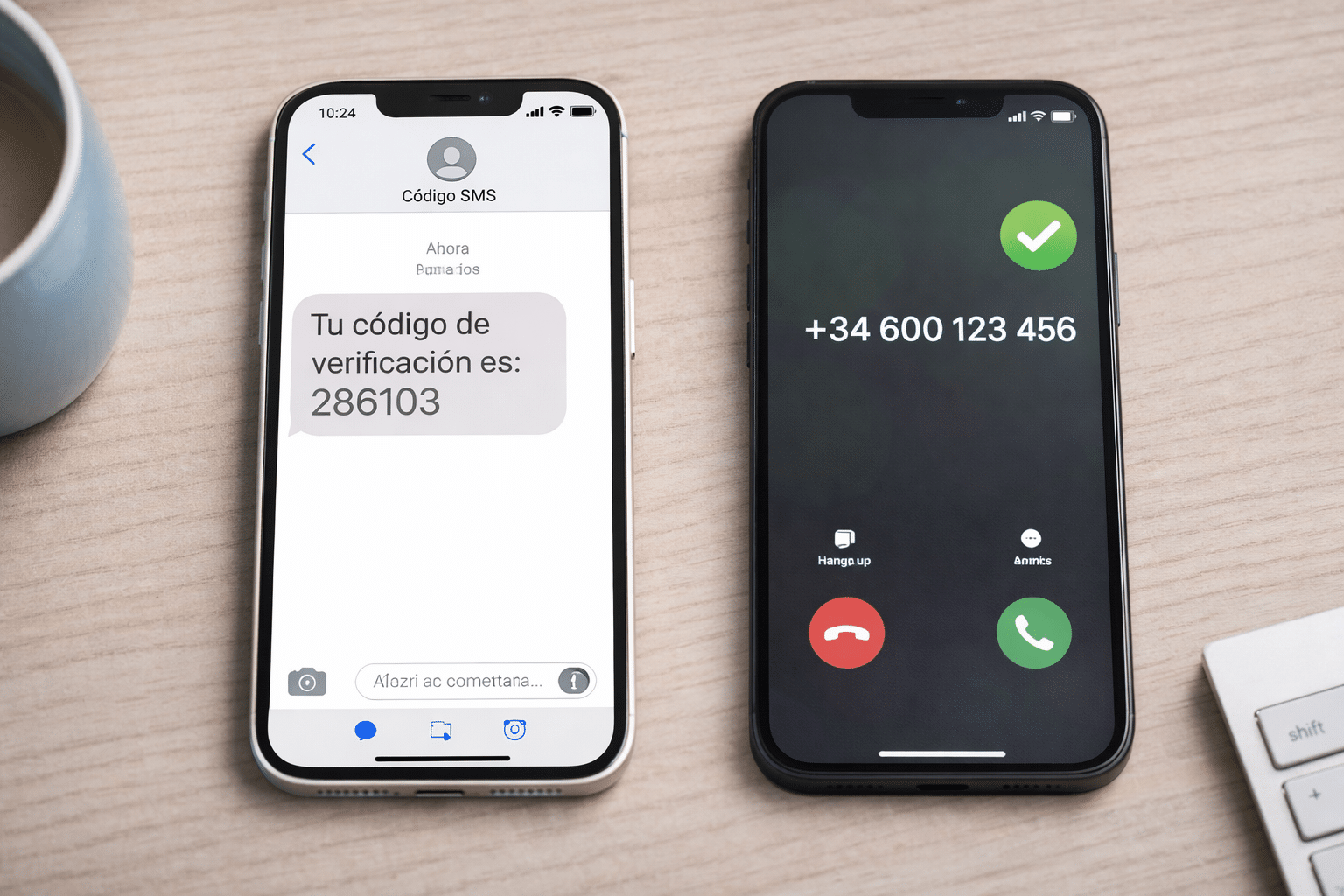 Comparación entre verificación por SMS OTP y flash calls mediante llamada automática